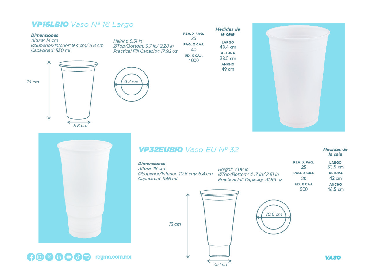 Bio Plastic Cup - VP32EUBIO