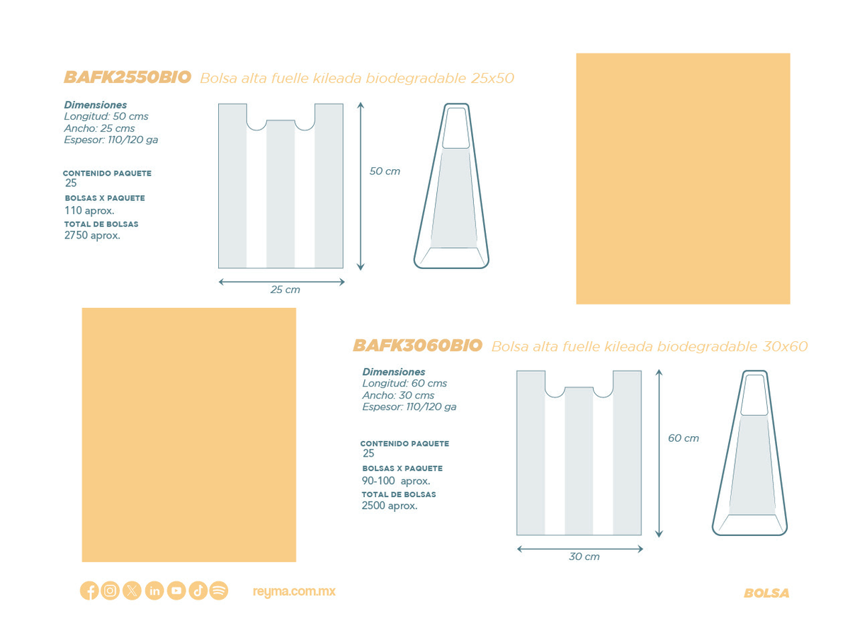 High-Density Gusseted Bag (kilo pack) Biodegradable 23.6 in x 11.8 in