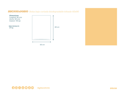 Low-Density Cut Bag (kilo pack) Biodegradable 35.4 in x 23.6 in