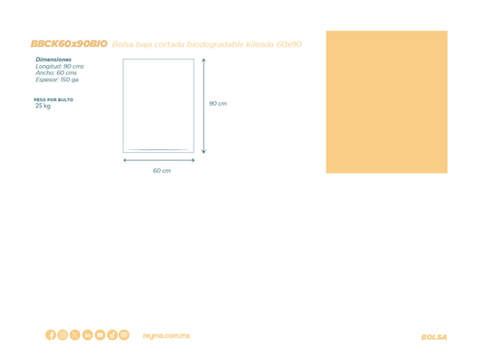 Low-Density Cut Bag (kilo pack) Biodegradable 35.4 in x 23.6 in