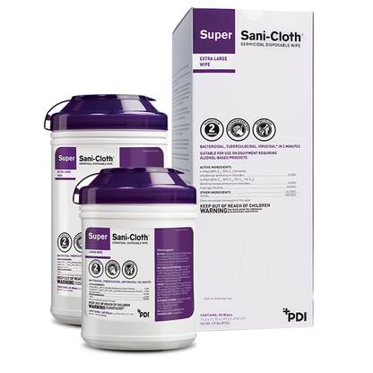 Sani-Cloth Super Germicidal Disposable Cloth, Lg Canister - 160ct - P-Q55172