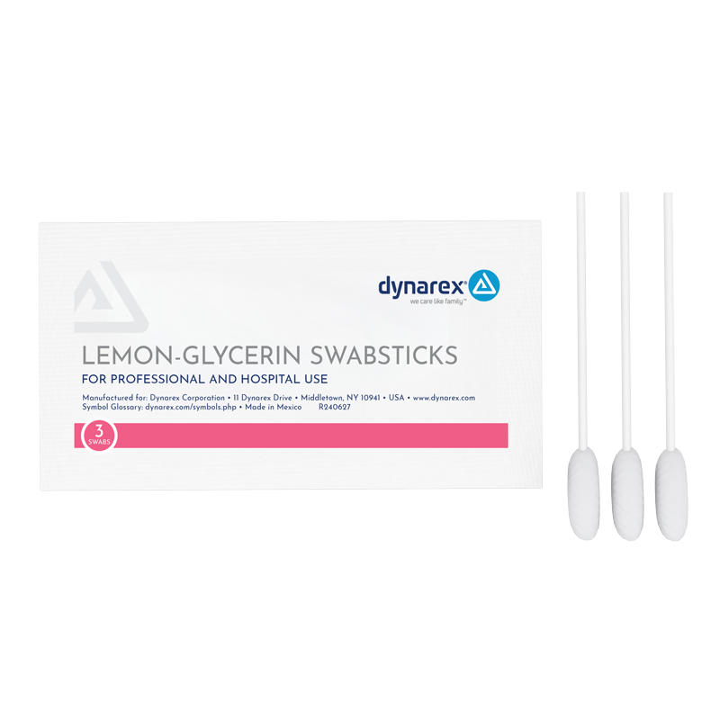 Lemon-Glycerin Swabsticks, 3 swabsticks per packet