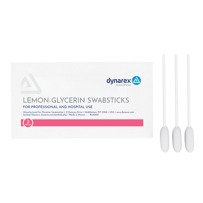 Lemon-Glycerin Swabsticks, 3 swabsticks per packet
