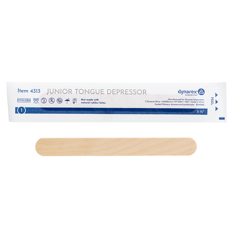 Junior Tongue Depressors, Sterile 5 1/2", Wood