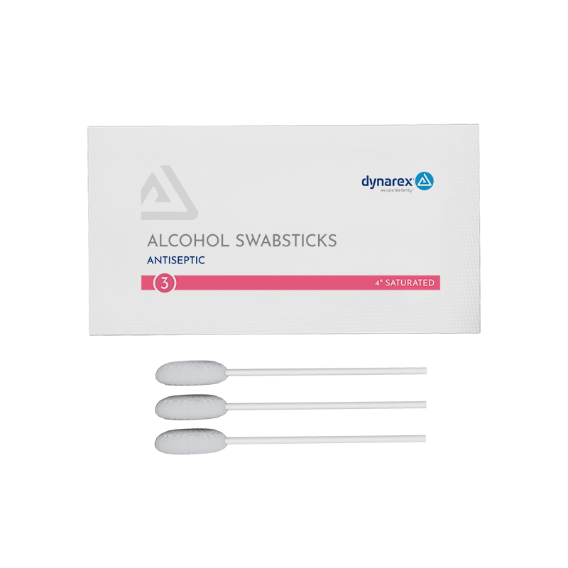 Alcohol Swabsticks- NS 4in - 3 swabsticks per packet