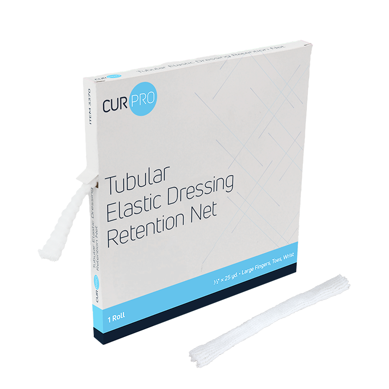 Tubular Elastic Dressing Retention Net - 0.5" x 25 yds. Large Fingers, Toes, Wrist
