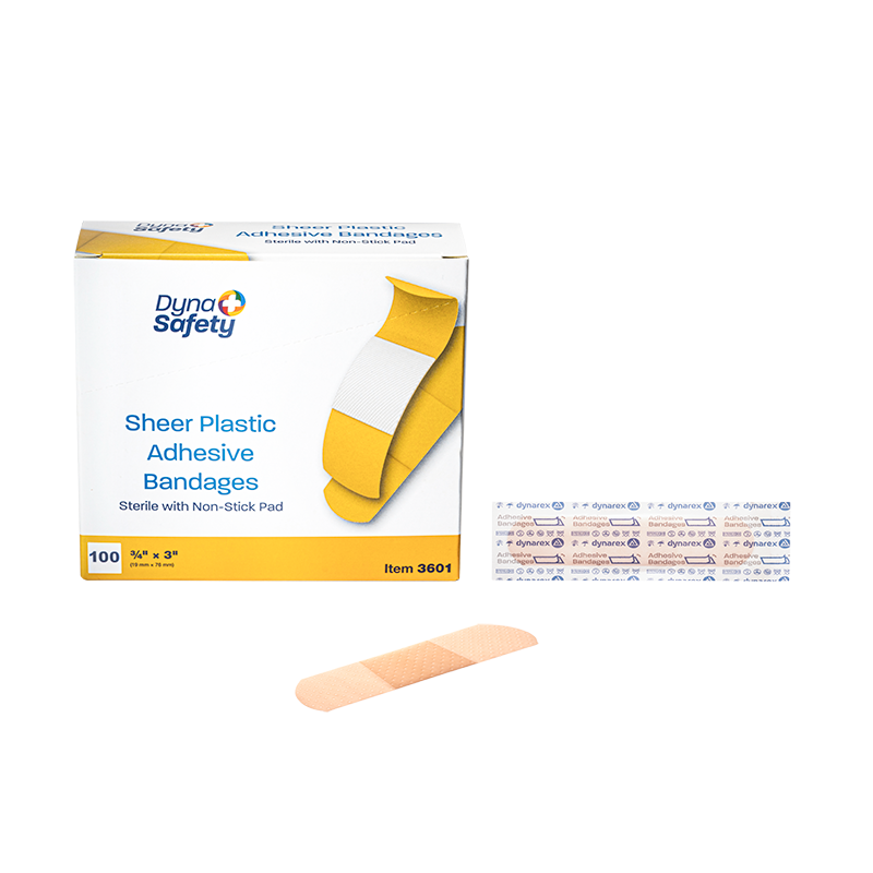 Sheer Plastic Adhesive Bandages - Sterile