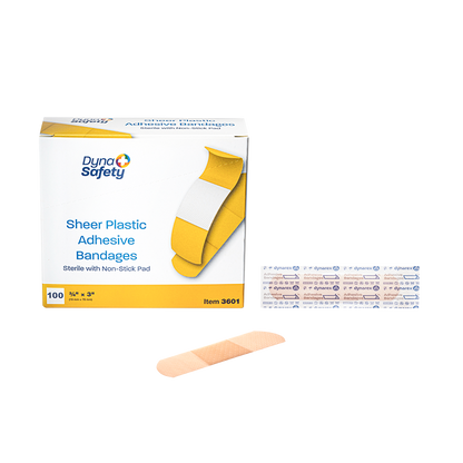 Sheer Plastic Adhesive Bandages - Sterile