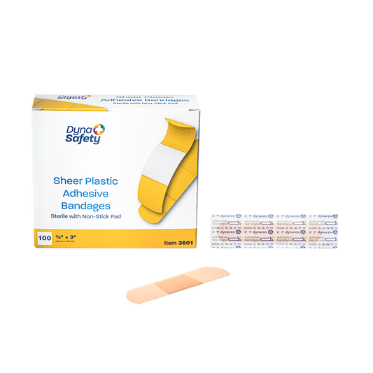 Sheer Plastic Adhesive Bandages - Sterile